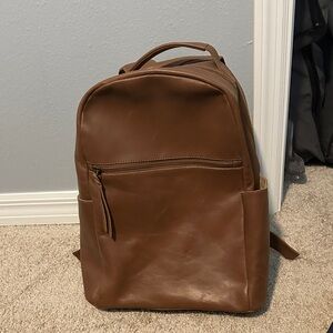 Able Brown Leather Backpack-9